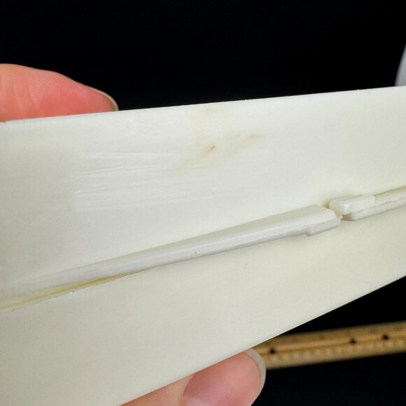 Vtg Lustro Ware Plastic Travel Hinged Bar Soap Container w Starburst White READ - Picture 10 of 15